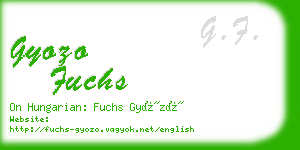 gyozo fuchs business card